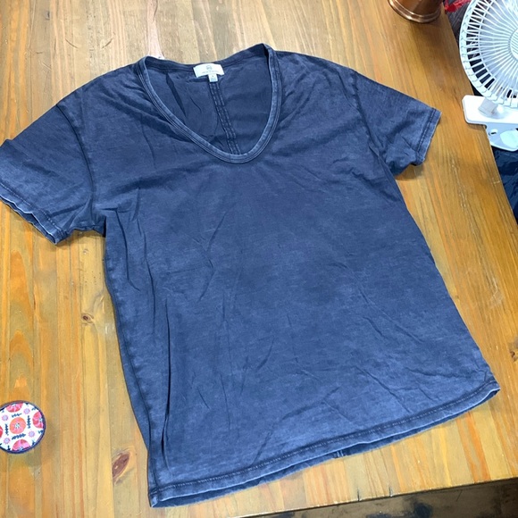 AG Midnight Blue Scoop neck Short sleeve Cotton Tee - Picture 1 of 8